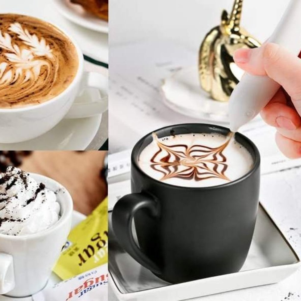Latte Pen Electric Coffee Pen Spice Pen for Food Art DIY Creative Pattern Inform